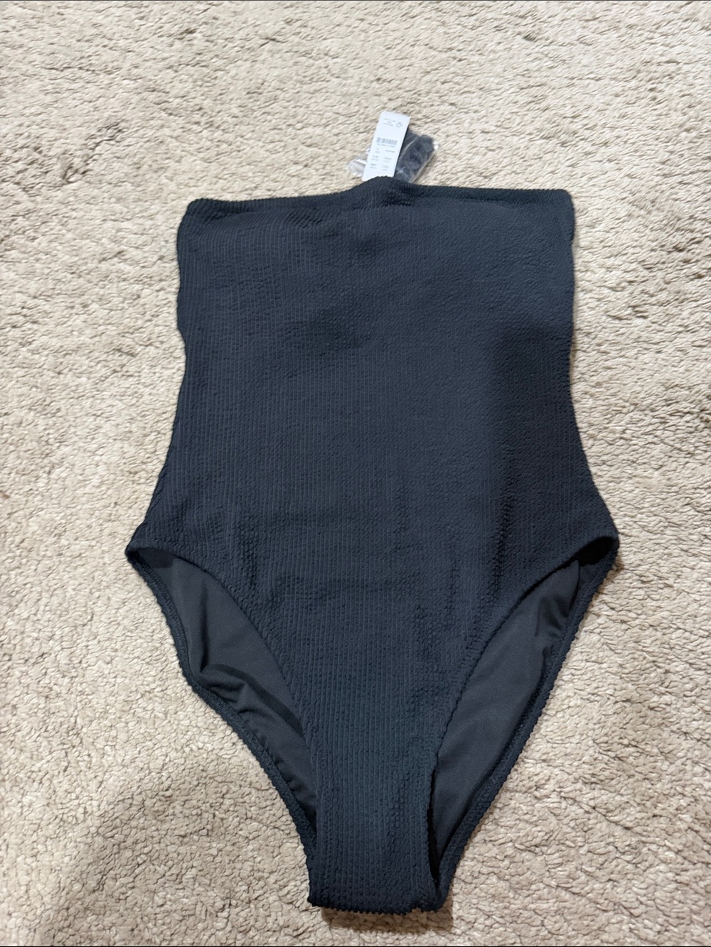 NWT J. Crew Black Textured One-Piece size 8